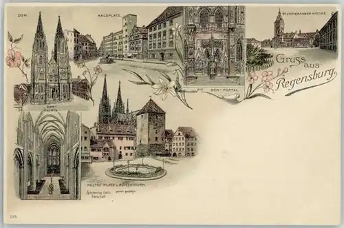 Regensburg Regensburg Kaldplatz Moltkeplatz ungelaufen ca. 1900 / Regensburg /Regensburg LKR