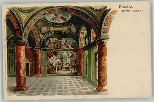 Passau Passau Rathaussaal ungelaufen ca. 1900 / Passau /Passau LKR