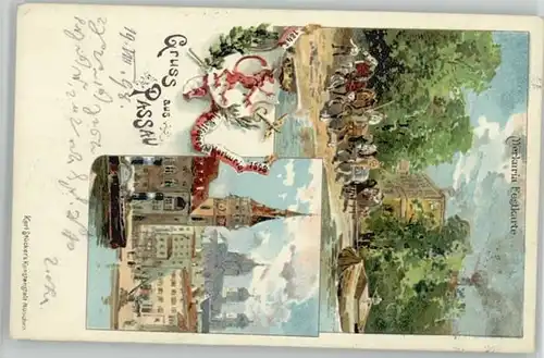 Passau Merkuria Festkarte x 1898