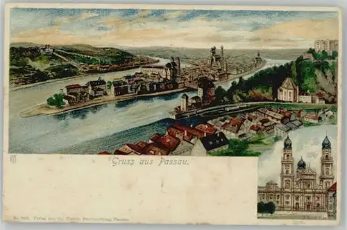 Passau Passau KuenstlerJ. Cramer ungelaufen ca. 1900 / Passau /Passau LKR