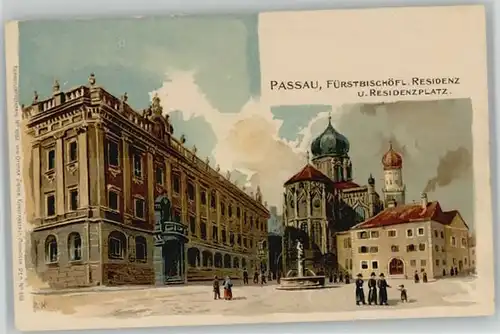 Passau Passau Residenzplatz ungelaufen ca. 1900 / Passau /Passau LKR