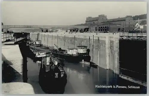 Passau Passau Kachletwerk Schleuse ungelaufen ca. 1955 / Passau /Passau LKR