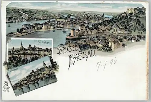 Passau Passau Donaubruecke  ungelaufen ca. 1900 / Passau /Passau LKR