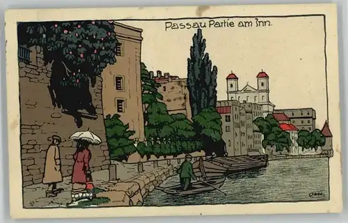 Passau Kuenstlerkarte x 1912