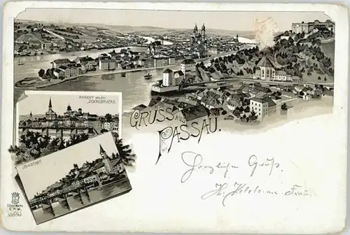 Passau Donaubruecke  x 1897