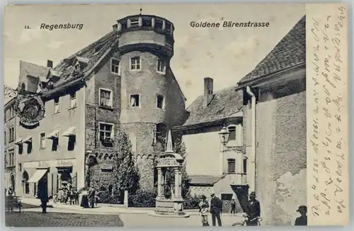 Regensburg Regensburg Goldene Baerenstrasse x 1912 / Regensburg /Regensburg LKR