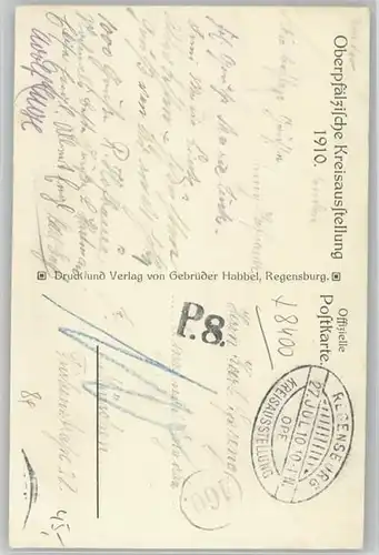 Regensburg sifgn. Reich Feldpost  x 1910