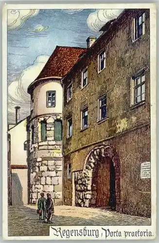 Regensburg Regensburg Porta Praetoria ungelaufen ca. 1920 / Regensburg /Regensburg LKR