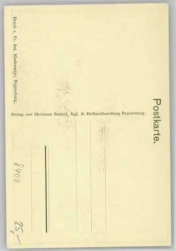 Regensburg Regensburg Schwibogenstrasse aKuenstlerAmmer ungelaufen ca. 1920 / Regensburg /Regensburg LKR