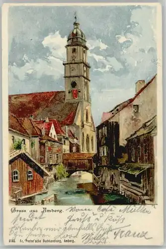 Amberg Oberpfalz Amberg Kuenstlerkarte x 1903 / Amberg /Amberg Stadtkreis