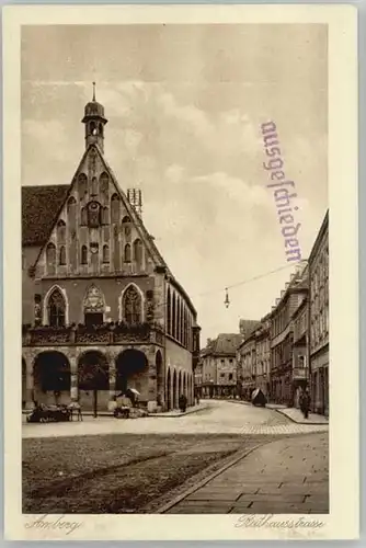 Amberg Oberpfalz Amberg Rathausstrasse ungelaufen ca. 1920 / Amberg /Amberg Stadtkreis