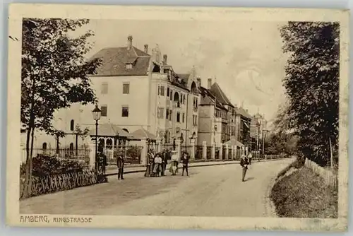 Amberg Oberpfalz Amberg Ringstrasse ungelaufen ca. 1920 / Amberg /Amberg Stadtkreis