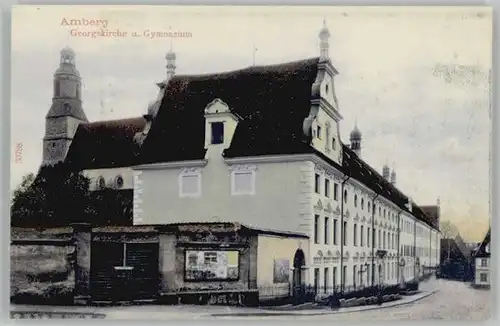 Amberg Oberpfalz Amberg Georgskirche Schule ungelaufen ca. 1910 / Amberg /Amberg Stadtkreis
