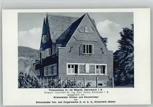 Gernsbach Villa Dr. de Weerth *