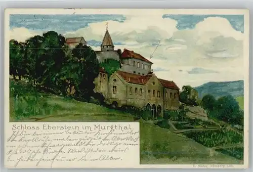 Gernsbach Gernsbach Schloss Eberstein Kuenstlerkarte x / Gernsbach /Rastatt LKR