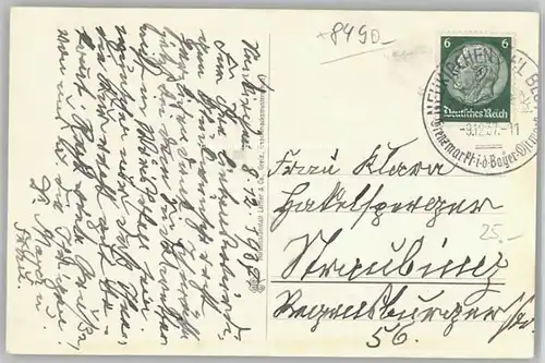 Zwiesel Niederbayern Zwiesel Eisenstein Lam x 1937 / Zwiesel /Regen LKR