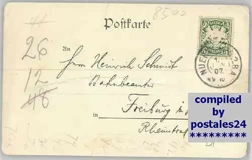 Nuernberg Nuernberg Gasthof Zur blauen Traube x 1907 / Nuernberg /Nuernberg Stadtkreis