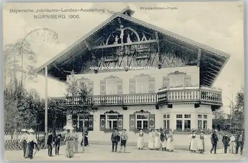 Nuernberg Bayerische Jubilaeums-Landes-Ausstellung Werdenfelser Haus x 1906