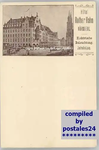 Nuernberg Hotel Rother Hahn * 1900