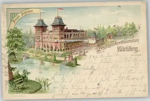 Nuernberg Stadtparkrestauration x 1899