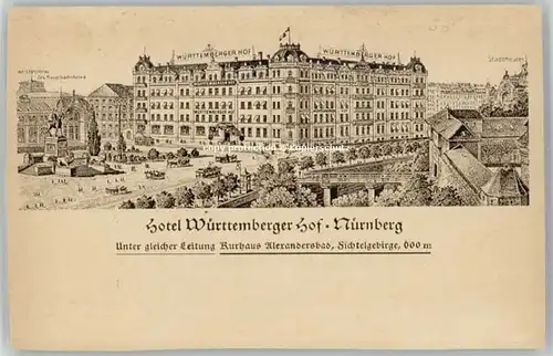 Nuernberg Hotel Wuerttemberger Hof * 1920