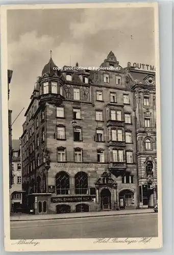 Nuernberg Hotel Bamberger Hof x 1935