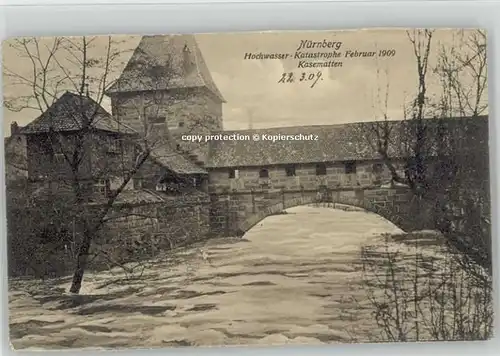 Nuernberg Hochwasserkatastrophe Kasematten x 1909