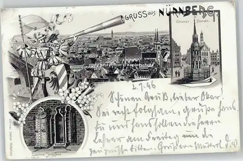 Nuernberg Nuernberg Eiserne Jungfrau  x 1896 / Nuernberg /Nuernberg Stadtkreis