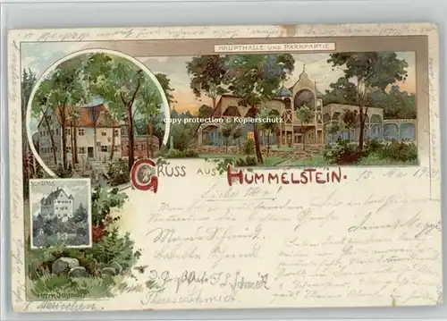 Nuernberg Hummelstein KuenstlerHerm. Schmidt Kuenstlerkarte x 1900