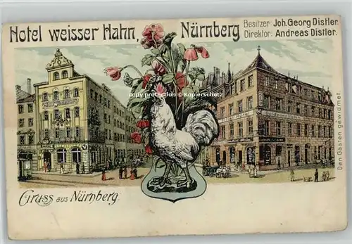 Nuernberg Hotel Weisser Hahn * 1910