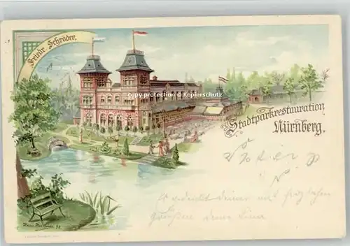 Nuernberg Stadtparkrestauration x 1898