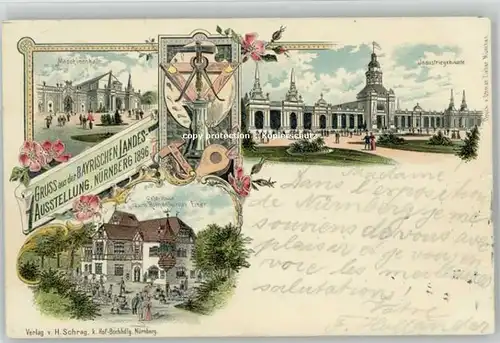 Nuernberg Nuernberg Bayerische Jubilaeums-Ausstellung x 1896 / Nuernberg /Nuernberg Stadtkreis