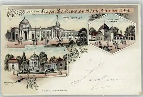 Nuernberg Nuernberg Bayerische Jubilaeums-Ausstellung * 1896 / Nuernberg /Nuernberg Stadtkreis