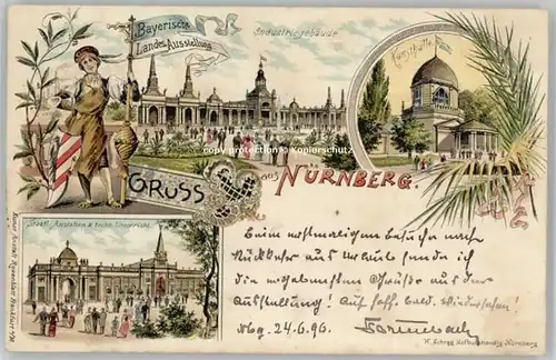 Nuernberg Nuernberg Bayerische Jubilaeums-Ausstellung x 1896 / Nuernberg /Nuernberg Stadtkreis