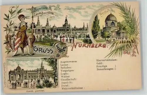 Nuernberg Nuernberg Bayerische Jubilaeums-Ausstellung * 1896 / Nuernberg /Nuernberg Stadtkreis