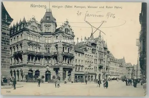 Nuernberg Hotel Weisser Roter Hahn * 1906