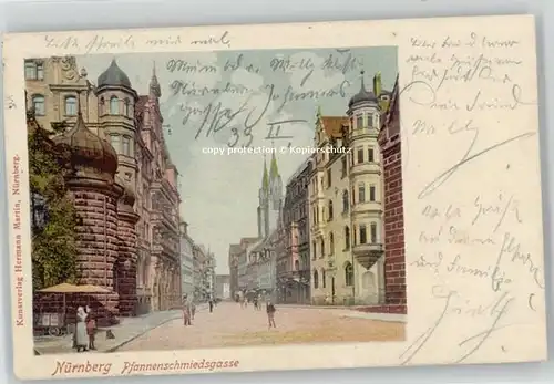 Nuernberg Pfannenschmiedgasse x 1902