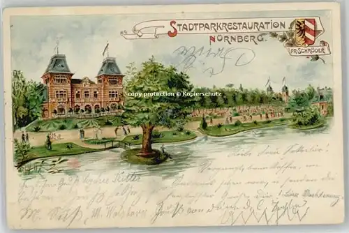 Nuernberg Stadtparkrestauration x 1909