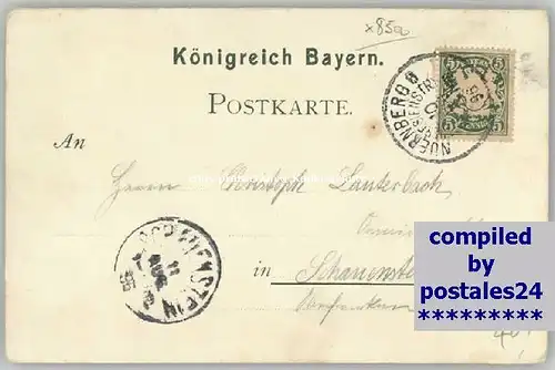 Nuernberg Bayerische Jubilaeums-Ausstellung x 1896