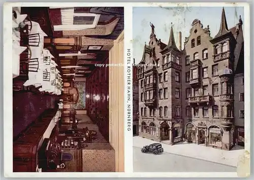 Nuernberg Hotel Rother Hahn x 1944