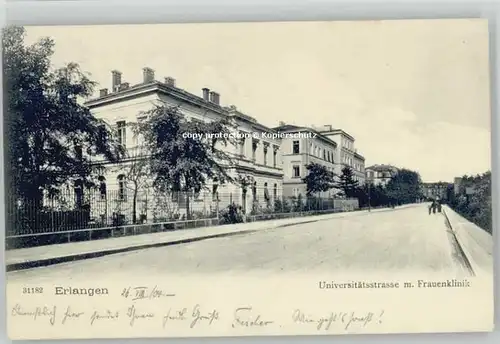 Erlangen Universitaetsstrasse Frauenklinik x 1904