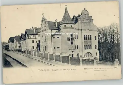 Erlangen Erlangen Corpshaus Baruthia * 1903 / Erlangen /Erlangen Stadtkreis