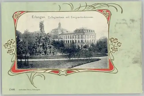 Erlangen Erlangen Emigrantenbrunnen ungelaufen ca. 1900 / Erlangen /Erlangen Stadtkreis