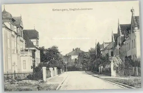 Erlangen Erlangen Sieglitzhoferstrasse ungelaufen ca. 1910 / Erlangen /Erlangen Stadtkreis
