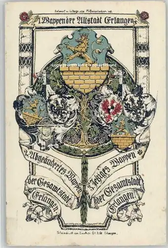 Erlangen Erlangen Wappen x 1906 / Erlangen /Erlangen Stadtkreis