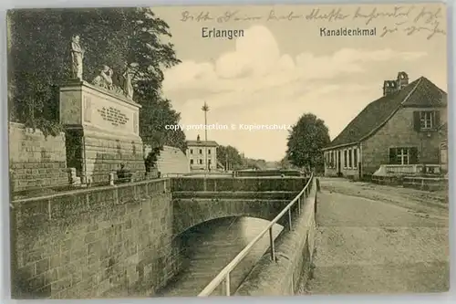 Erlangen Kanal Denkmal  x 1917