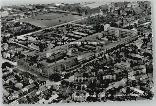 Erlangen Erlangen Fliegeraufnahme Siemens Reiniger AG ungelaufen ca. 1955 / Erlangen /Erlangen Stadtkreis