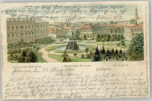Erlangen Hugenotten Brunnen x 1905