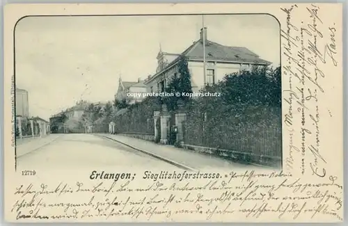 Erlangen Sieglitzhoferstrasse x 1902