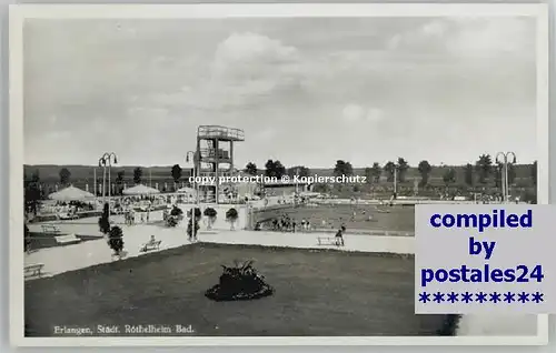 Erlangen Erlangen Roethelheim Bad ungelaufen ca. 1955 / Erlangen /Erlangen Stadtkreis